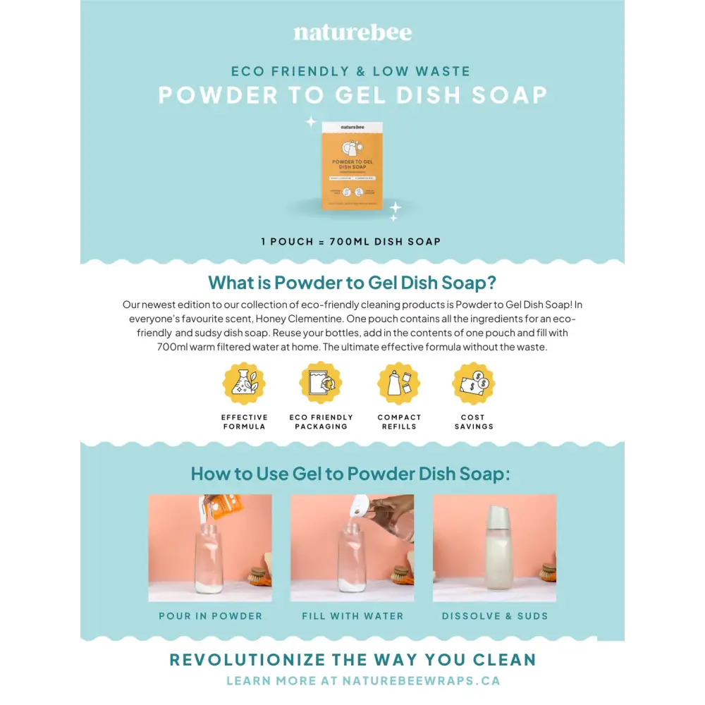 Honey Clementine Powder to Gel Dish Soap - PABOOM