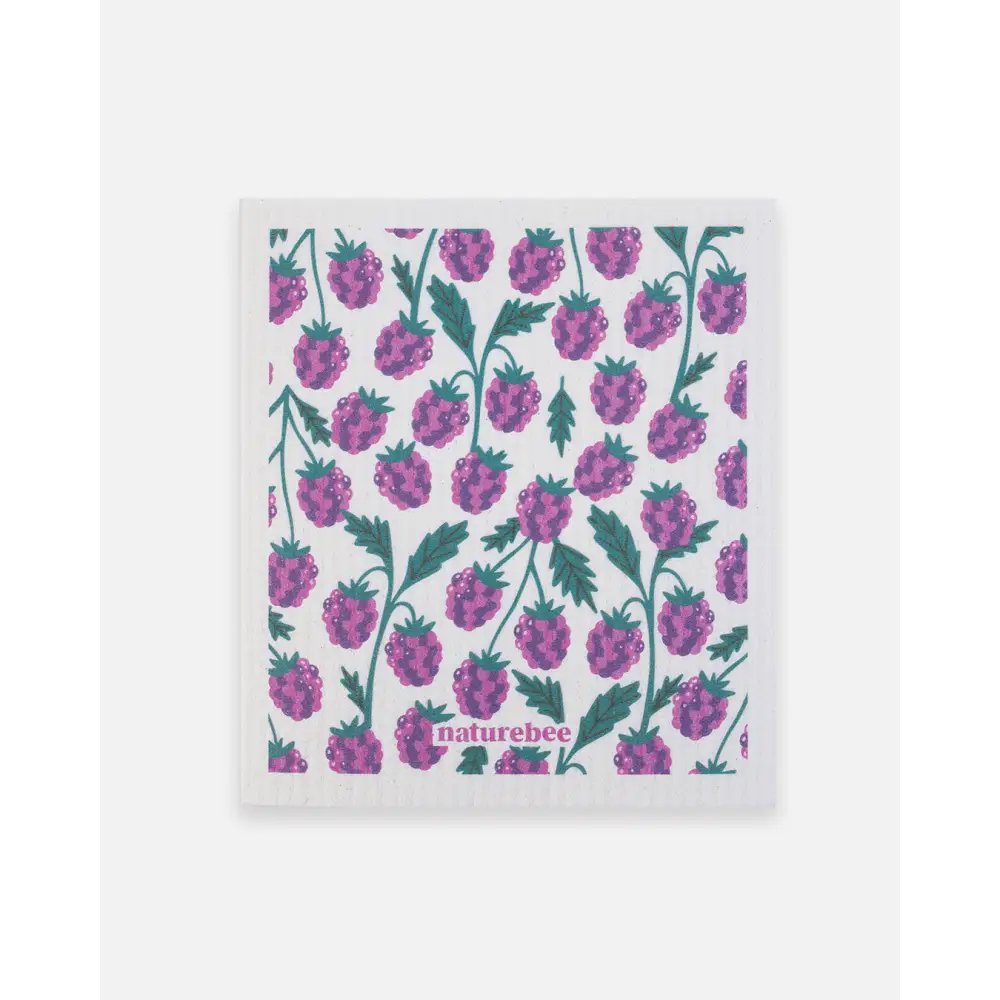 NATURE BEE - Swedish Sponge Dishcloth Cloth Blackberry