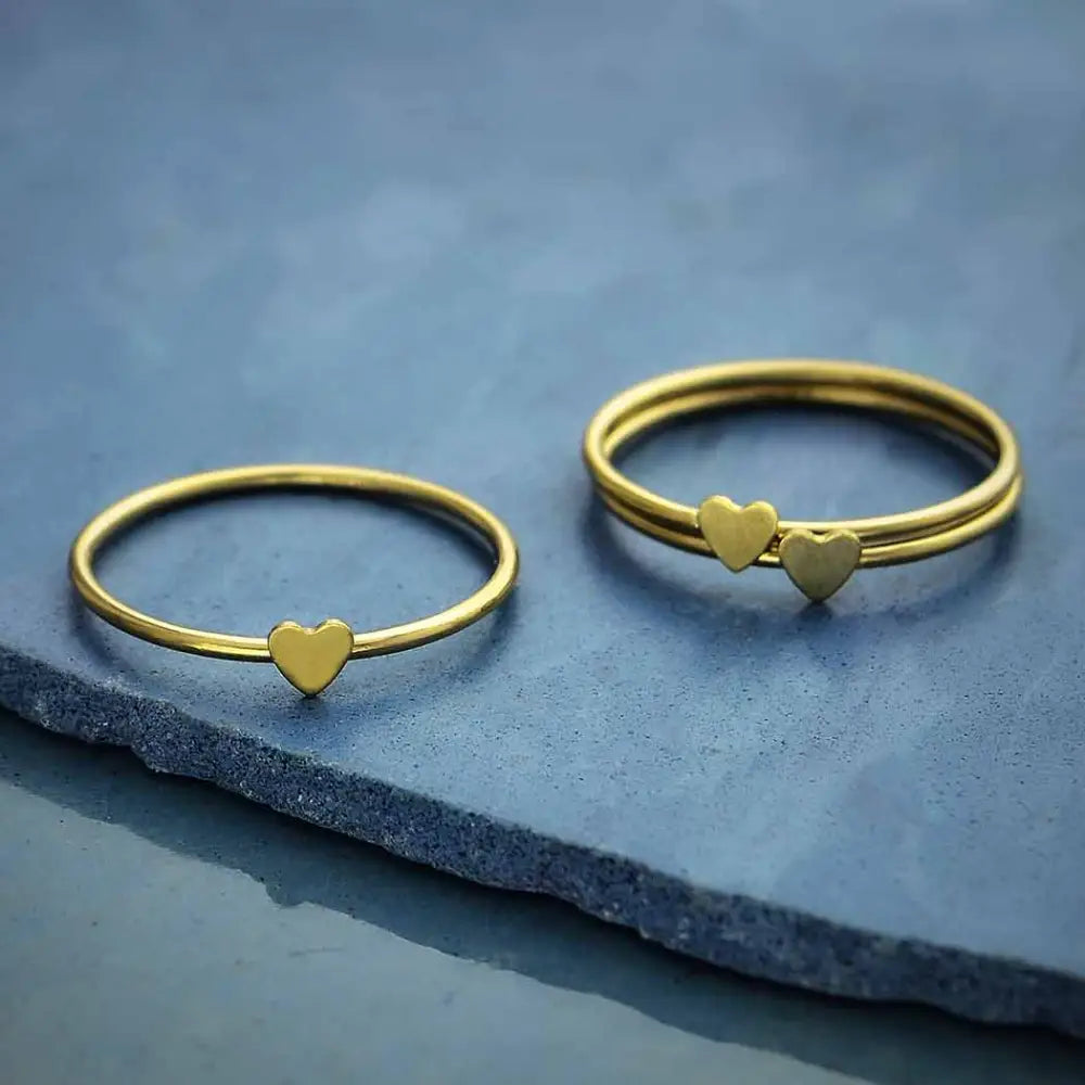 Gold Filled Ring with Heart - PABOOM