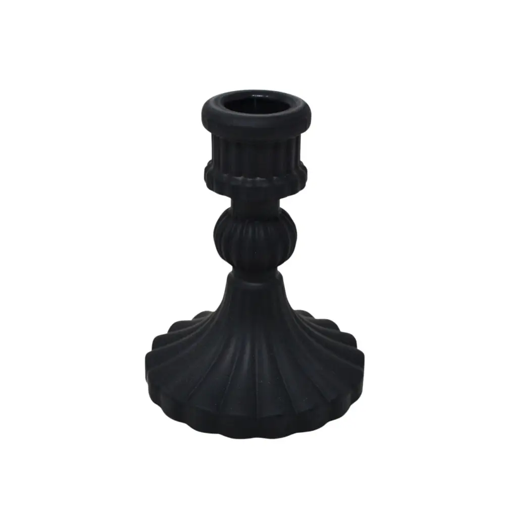 Glass Candleholder Black - PABOOM