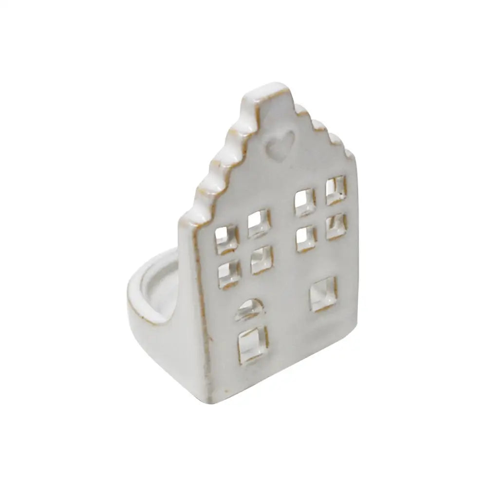 Tealight Holder White House 2.25 x3.5”H - PABOOM