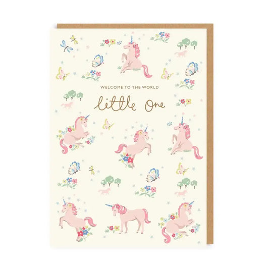 Hello Little One Unicorn Card - PABOOM