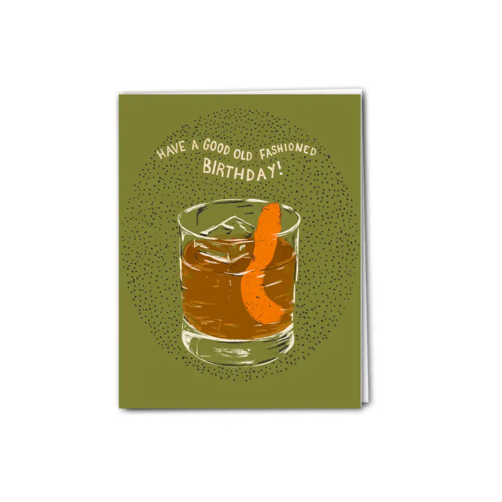 Paper Protégé - Old Fashioned Cocktail Birthday Card