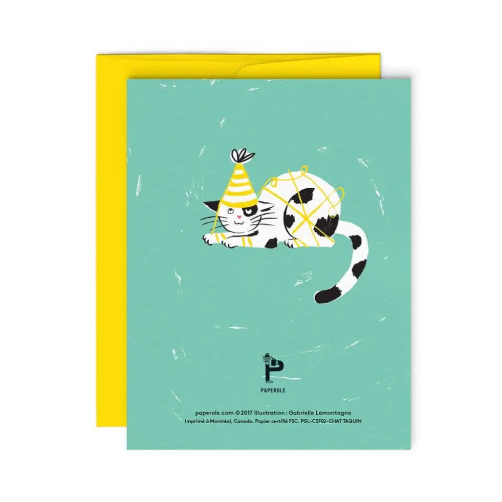 Paperole - CHAT TAQUIN — Greeting card