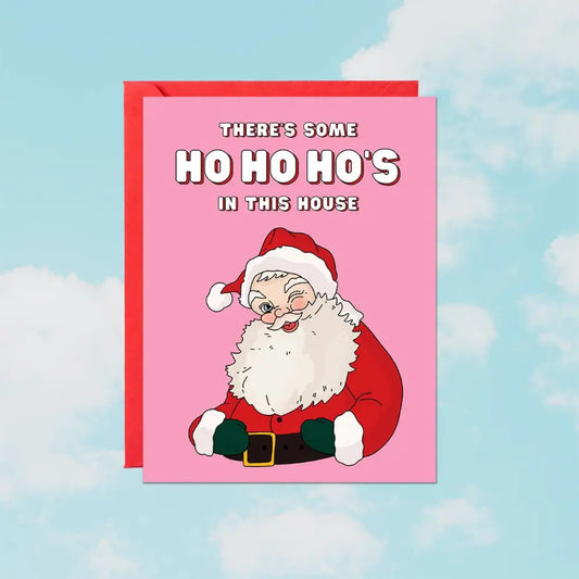 Ho Ho Ho's in This House Card Boxed S/6 - PABOOM