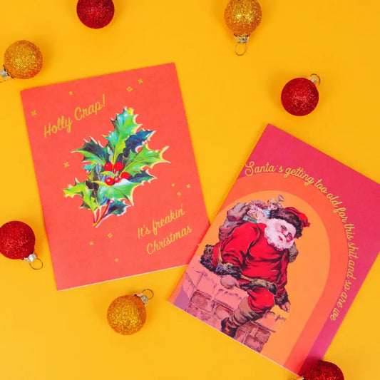 Holly Crap Christmas Card - PABOOM