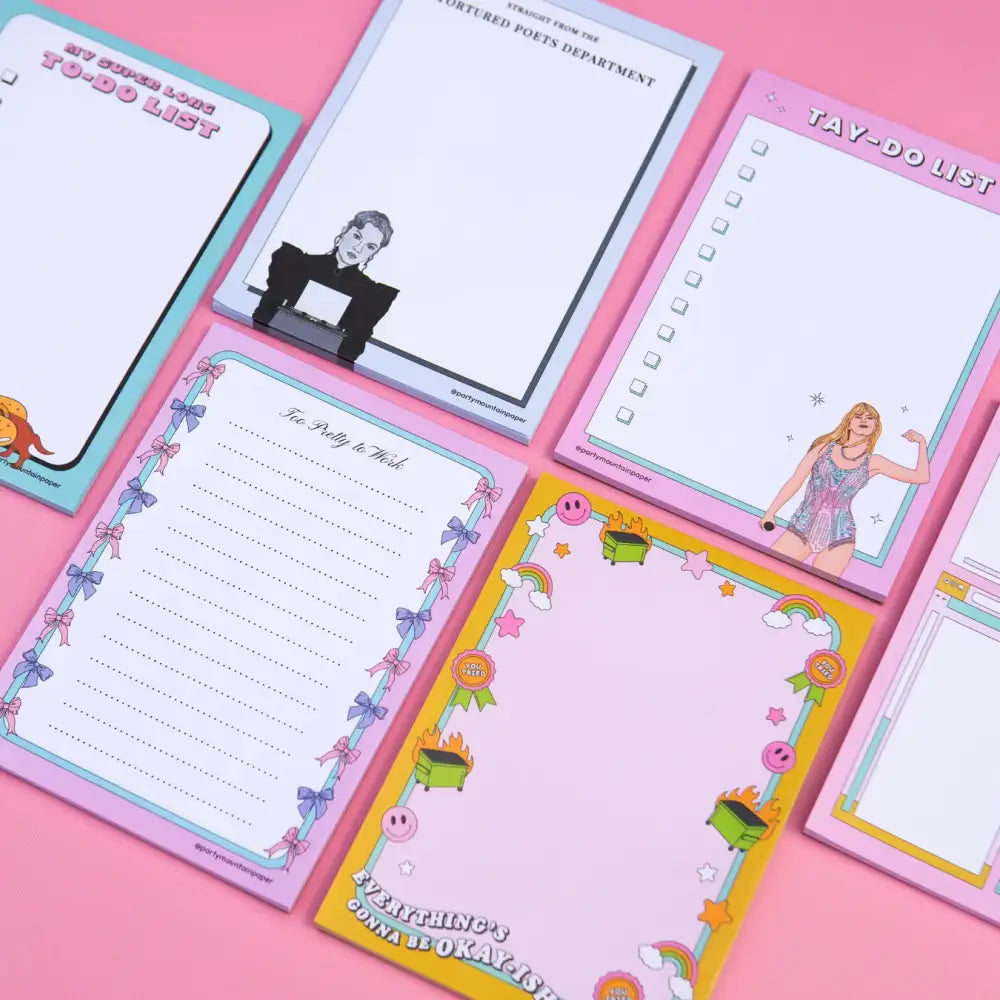 Too Pretty To Work Notepad - PABOOM