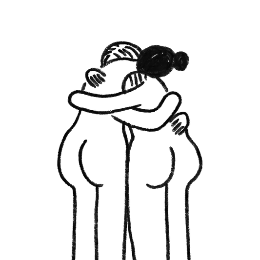 Lady Hug Print - PABOOM