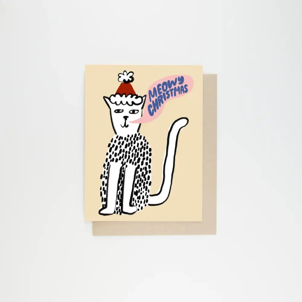 Meowy Christmas Card - PABOOM