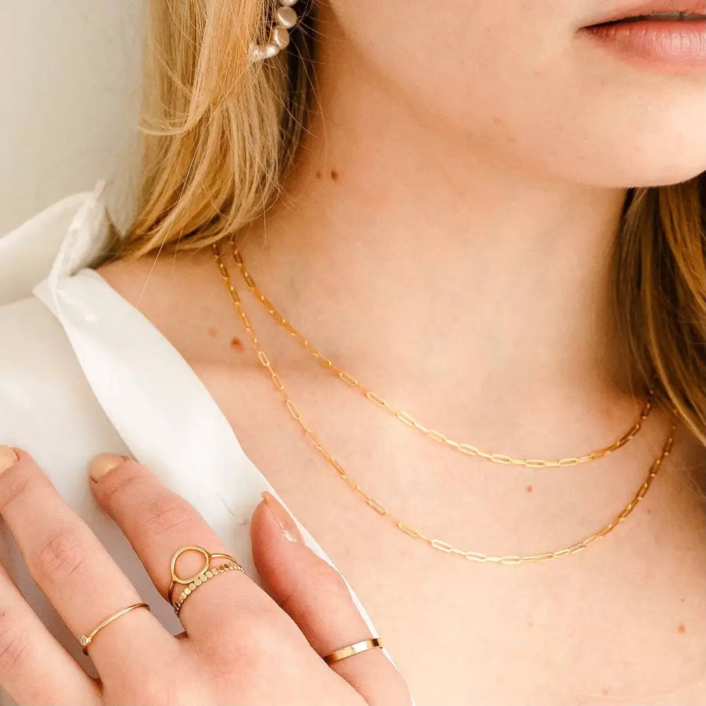 PETITE GOLD - Paperclip Chain 16’’ / Gold Filled