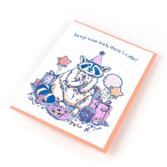 Porchlight Press Letterpress - Birthday Raccoon Card