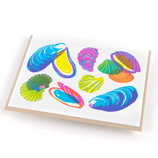 Porchlight Press Letterpress - Vibrant Life Series - Molluscs Card Single