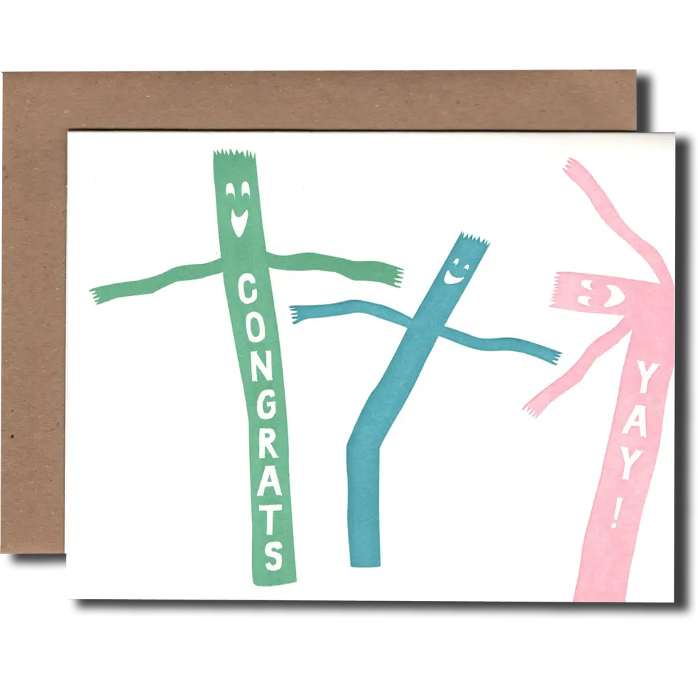 Power and Light Press - Air Dancer Congrats Card