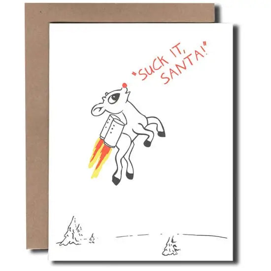 Suck It Letterpress Card - PABOOM