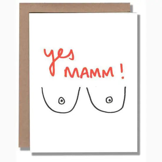 Yes Mamm Letterpress Card - PABOOM