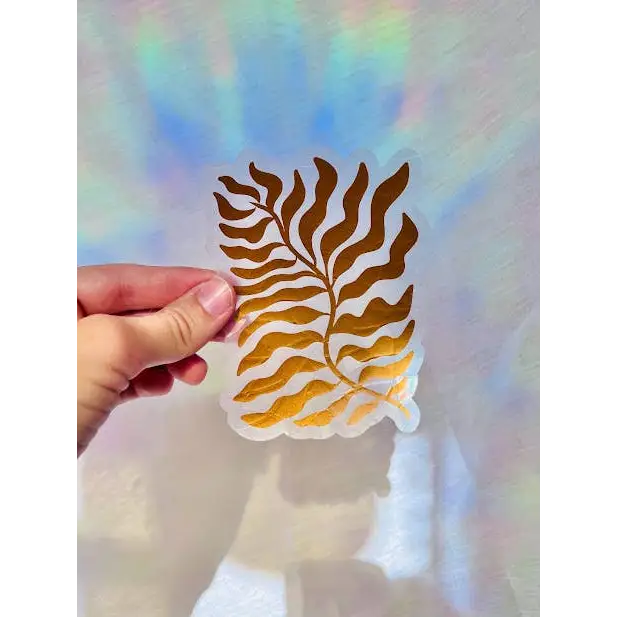 Prismatic Kitty - Botanical Suncatcher | Window Cling | Rainbow Maker Sticker