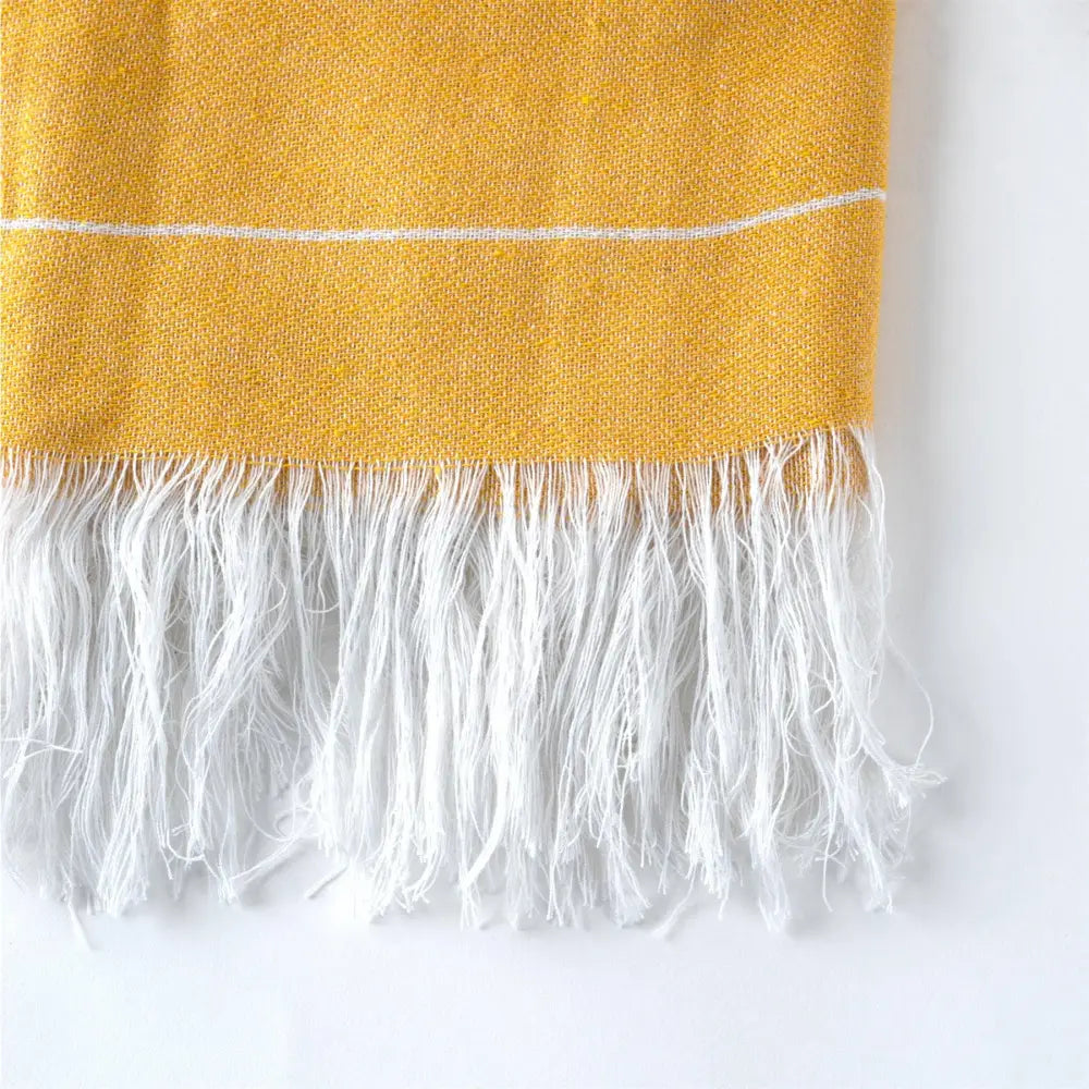 Rinkit Ltd - Nicola Spring 100% Turkish Cotton Beach Bath Towel - Mustard