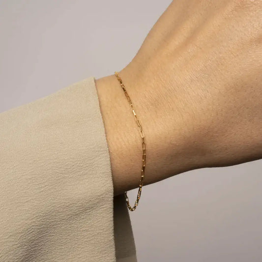 Gold Thin Box Bracelet - PABOOM