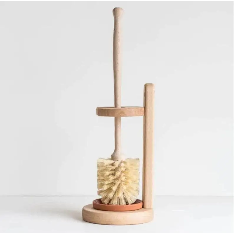 Smile Boutiques - Plastic Free Toilet Brush - Natural Sisal Bristle & Stand