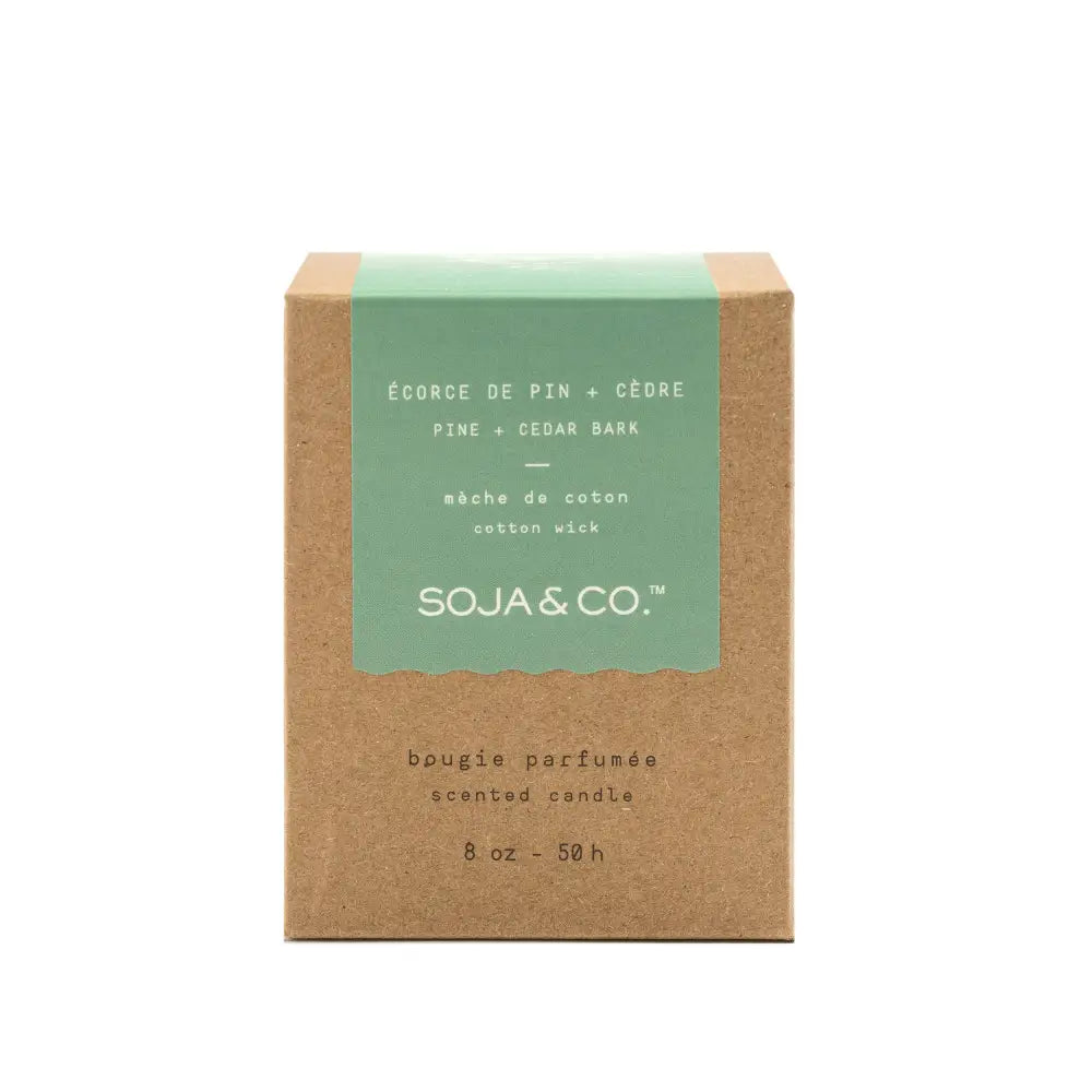 SOJA & CO. Soy Wax Candle - Pine + Cedar Bark