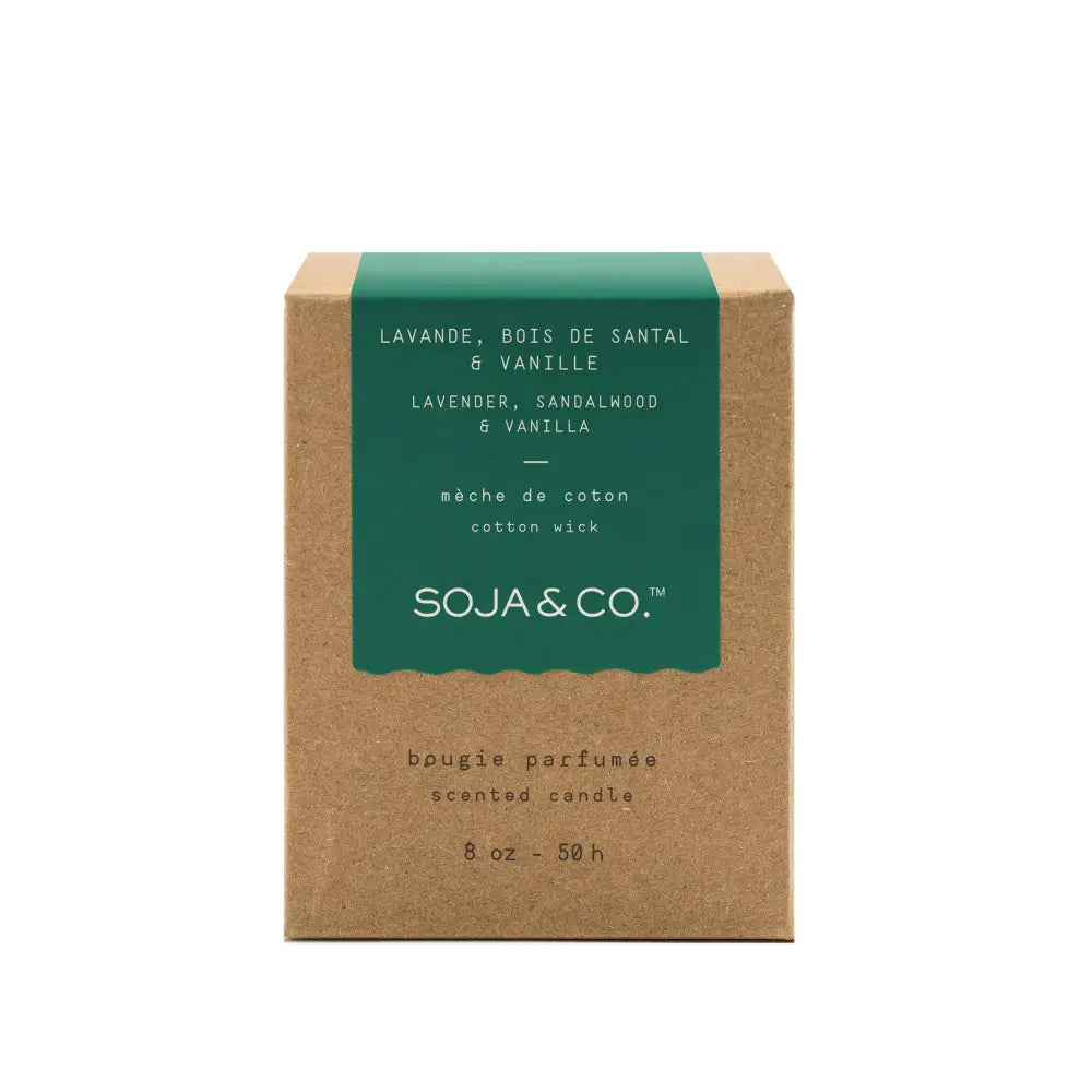 SOJA & CO. Soy Wax Candle - Lavender + Sandalwood + Vanilla