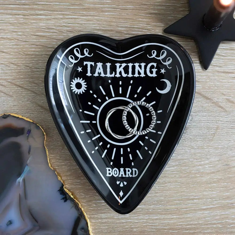 Something Different Wholesale - Black Gothic Ouija Talking Board Planchette Trinket Dish