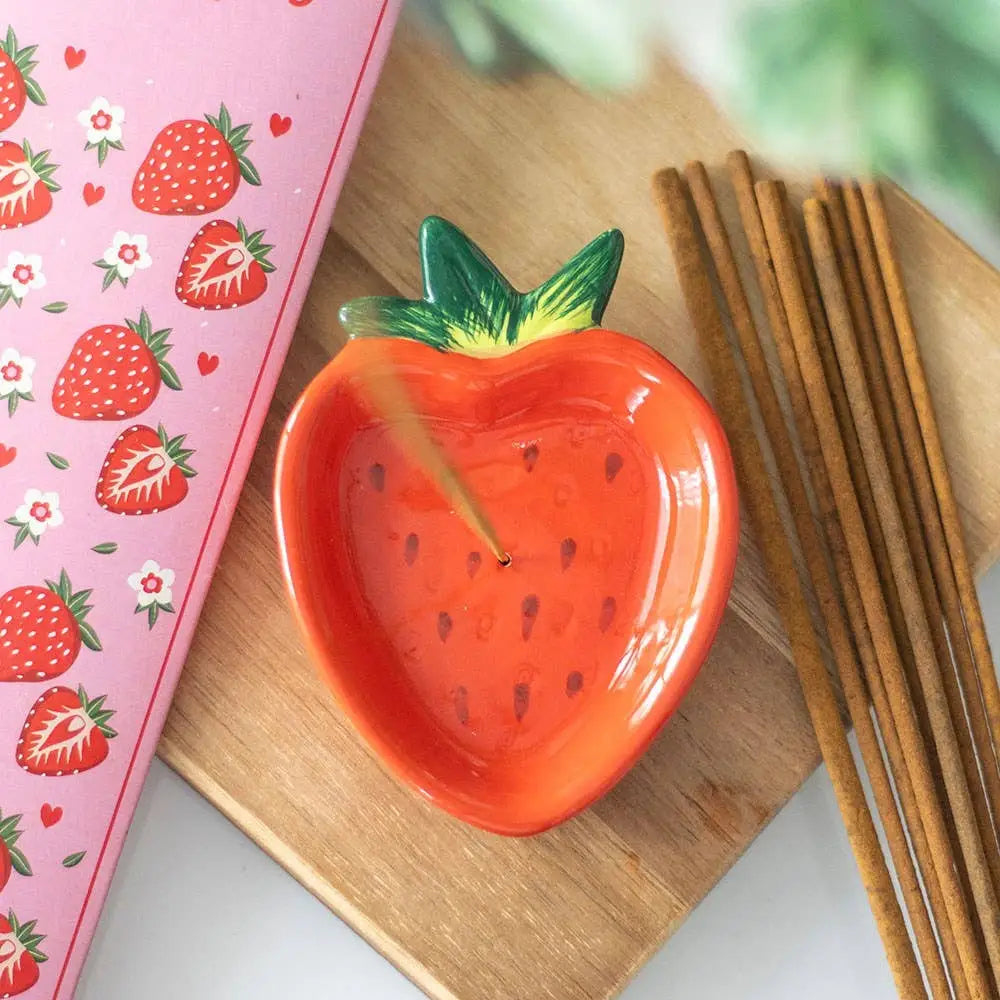 Something Different Wholesale - Strawberry Ceramic Incense Holder Plate