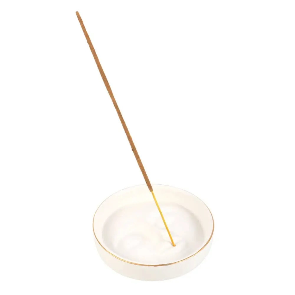 Something Different Wholesale - White Moon Face Ceramic Incense Stick Holder Plate