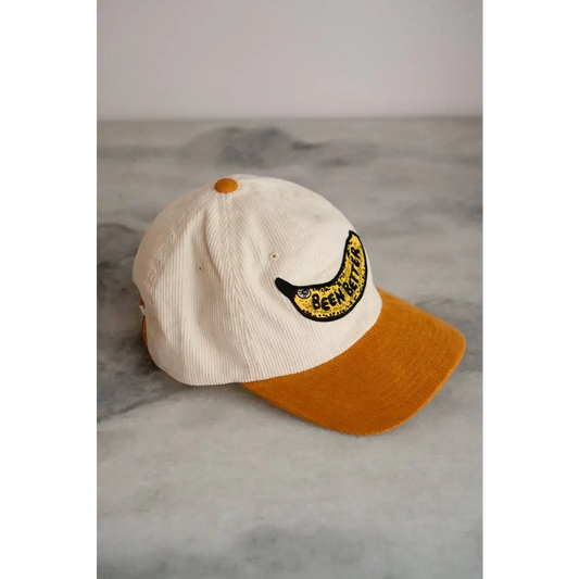 Stay Home Club - Been Better (Banana) Patched Corduroy Dad Hat Vanilla / Butterscotch