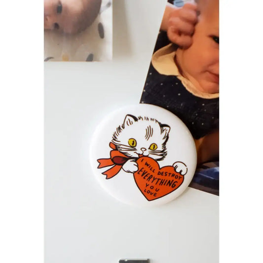 Destroy ( Cat ) Magnet - PABOOM