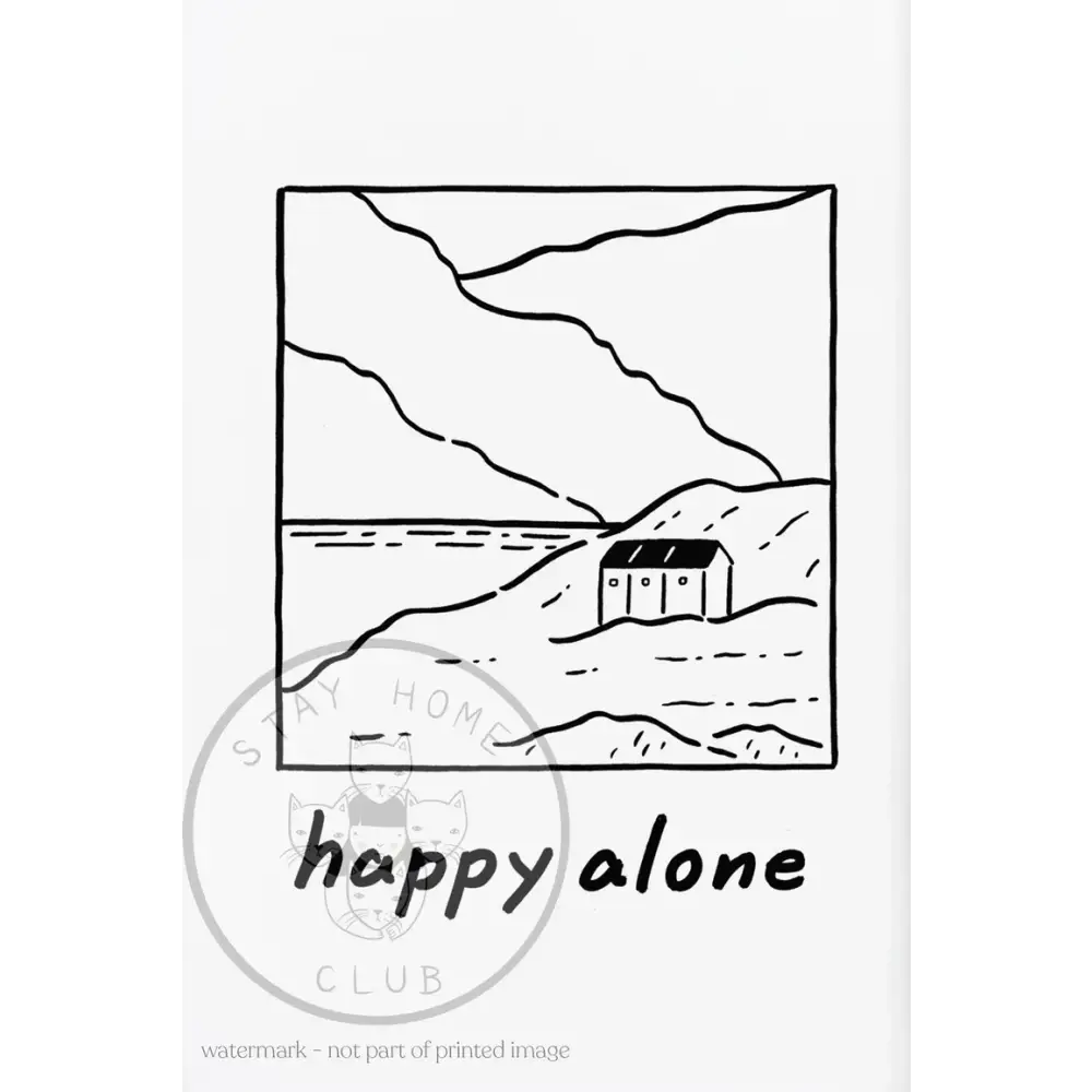 Happy Alone Print - PABOOM