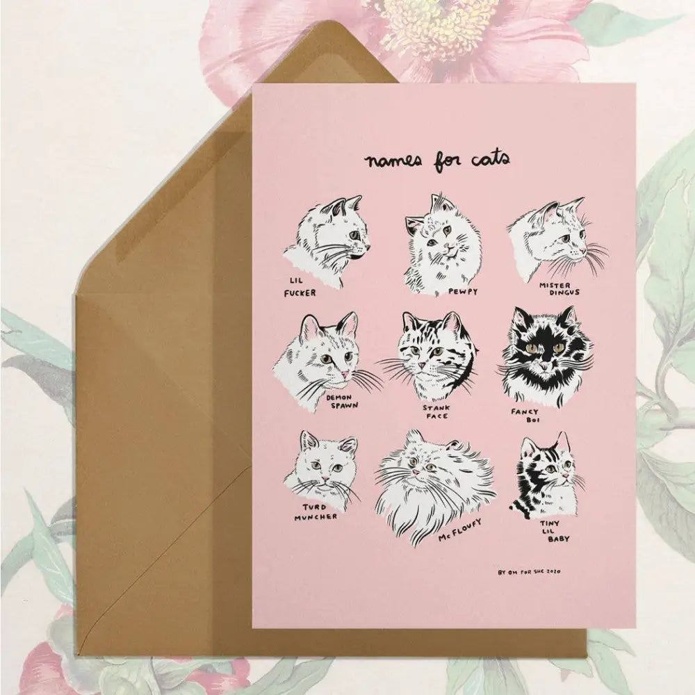 Stay Home Club - Names for Cats Card