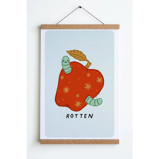 Rotten Apple Print Cloudy Blue - PABOOM
