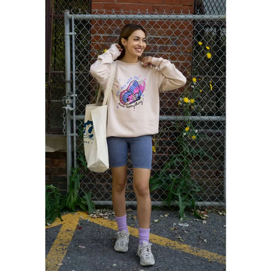Ruin Butterfly Sweatshirt Pink Salt - PABOOM