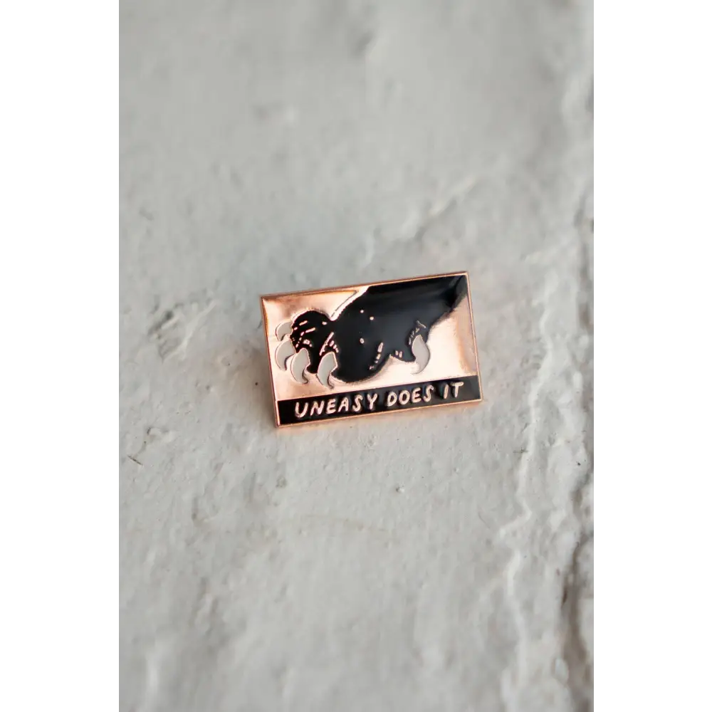 Stay Home Club - Uneasy Does It Pin | Black Cat Claws Lapel