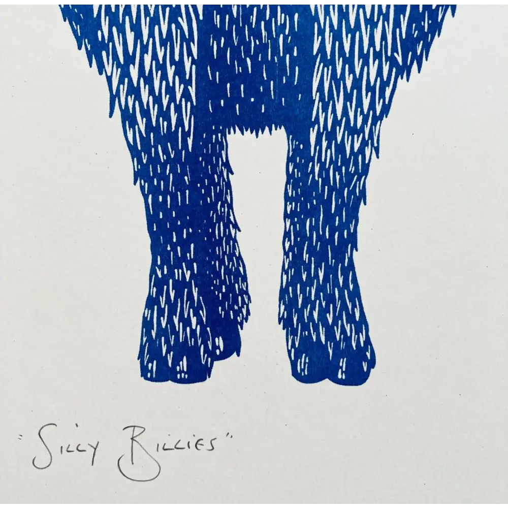 Strangford - Silly Billies - blue furry creature two legs