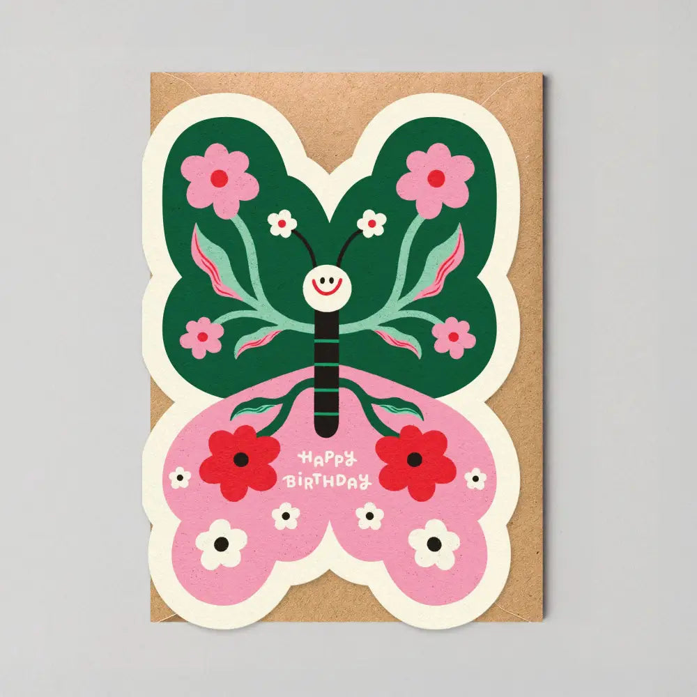 Studio Boketto - Butterfly Happy Birthday Card | Unique Shaped