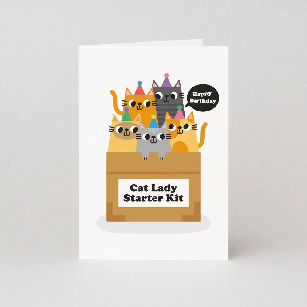 Studio Boketto - Cat Lady Starter Kit Birthday Card | Female Cards