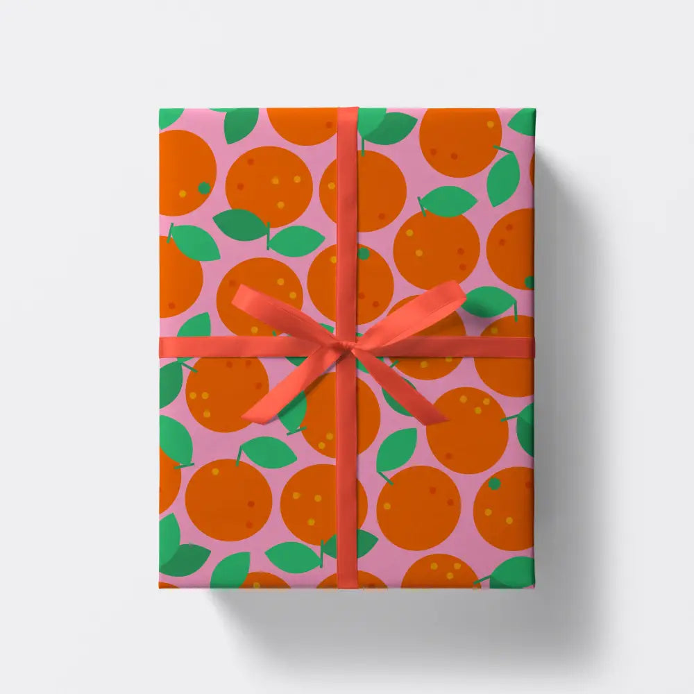 Studio Boketto - Clementine Gift Wrap | Christmas Wrapping Paper Sheets