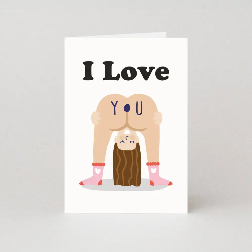 Studio Boketto - I Love You (Girl) Valentines Card | Rude Valentine’s