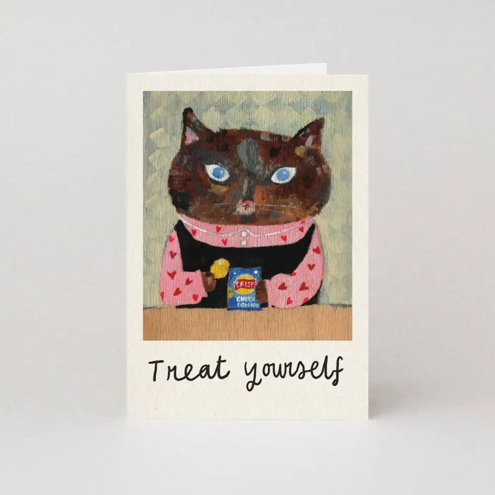 Studio Boketto - Treat Yourself Card | Cat Birthday | Greeting