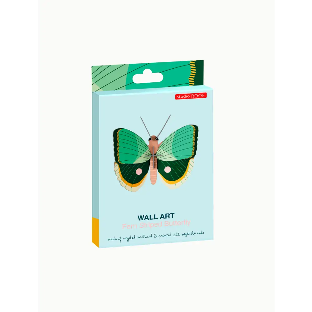 Studio Roof (no tariffs) - 3D Wall Art - Butterfly - Fern Striped