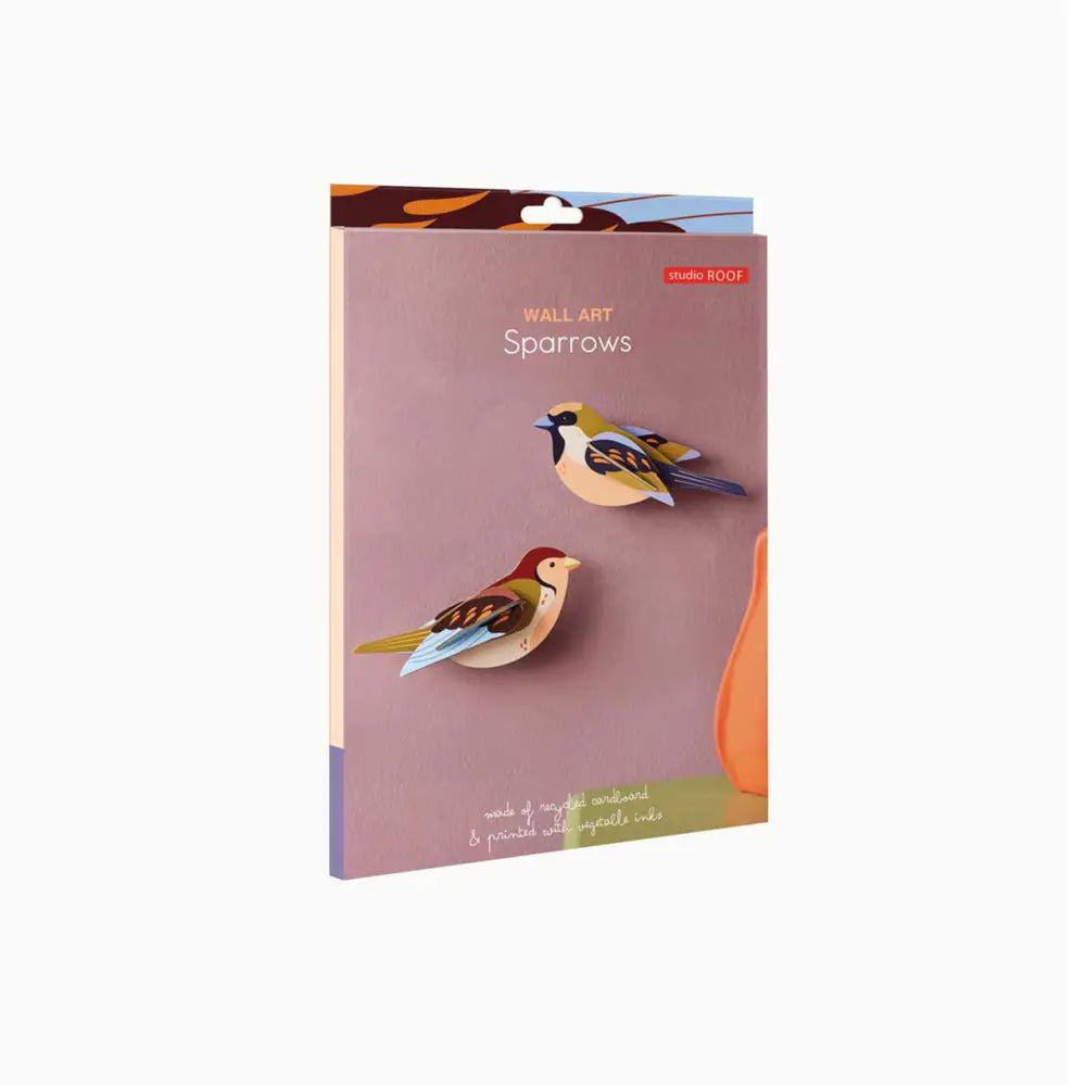 Studio Roof (no tariffs) - 3D Wall Art - Garden Birds - Sparrows