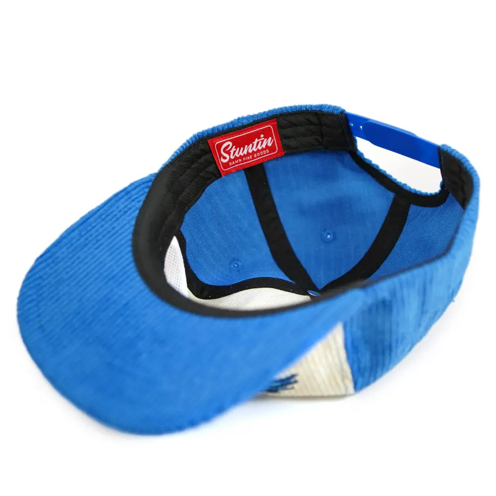 Stuntin Goods - Blue Jay Two-Tone Corduroy Hat - blue corduroy baseball cap