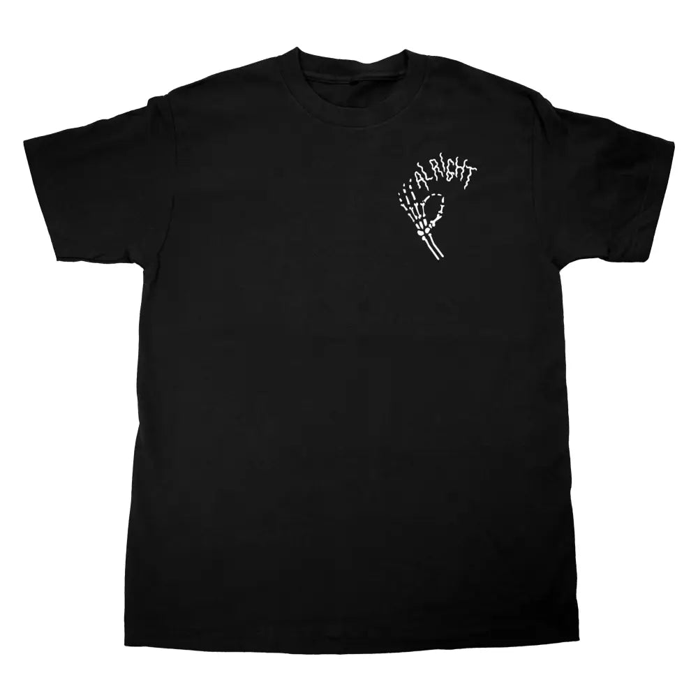 Stuntin Goods - Donβt Worry Baby T-Shirt - black t-shirt skeleton hand graphic