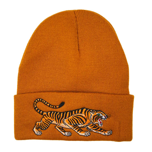 Stuntin Goods - Tiger Beanie Workwear Brown