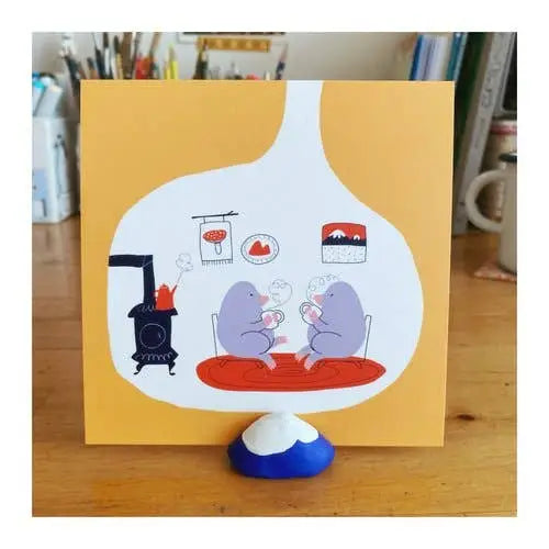 Little Moles Coffee Time Postcard Print - PABOOM