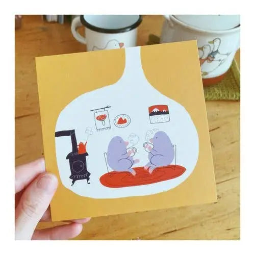 Little Moles Coffee Time Postcard Print - PABOOM