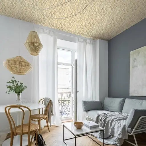 Daisies Greige Peel and Stick Wallpaper, 28 sq. ft. - PABOOM