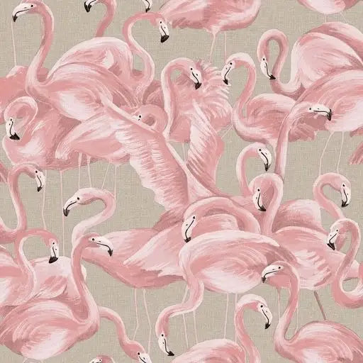 Flamingo Ballerina Peel and Stick Wallpaper, 28 sq. ft. - PABOOM